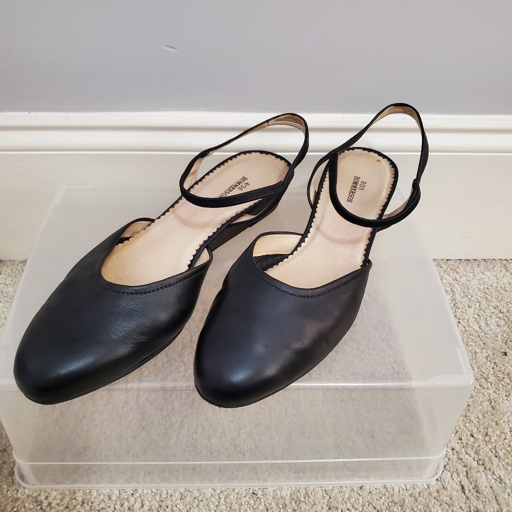 Ros Hommerson Black Slingback Wedge